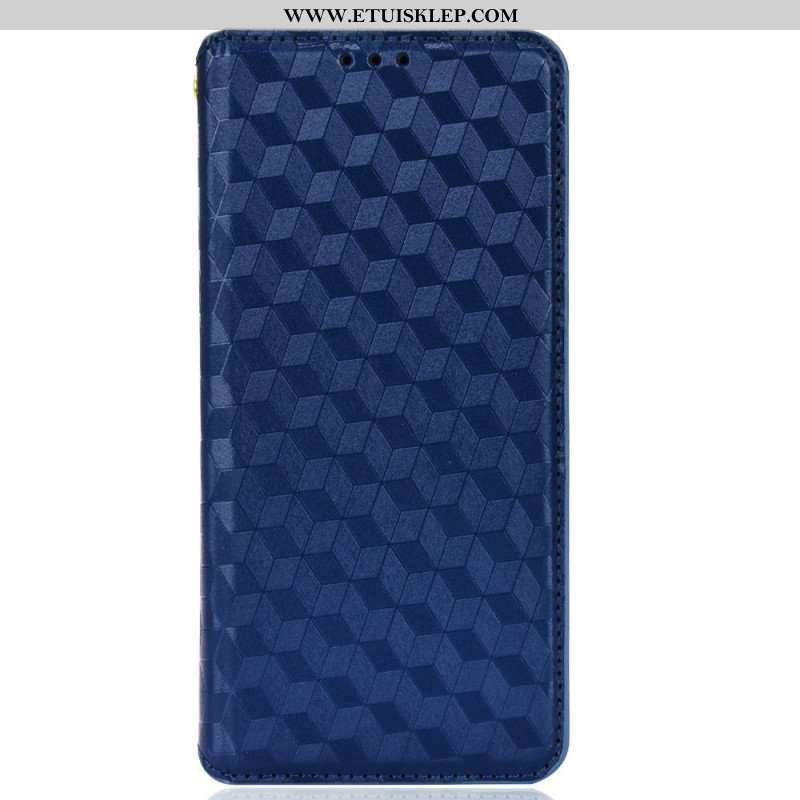 Etui Na Telefon do Samsung Galaxy S22 5G Etui Folio Efekt Diamentowej Skóry